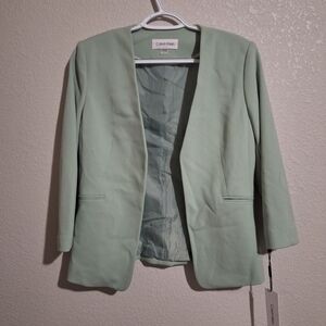 Calvin Klein Women's Mint Green Blazer